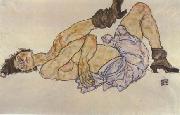Egon Schiele Reclining Female Nude (mk12) oil